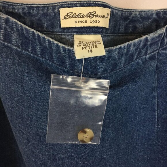 Vintage Eddie Bauer Heritage Denim Midi Skirt NWT 14P Classic Western Straight - Picture 4 of 10